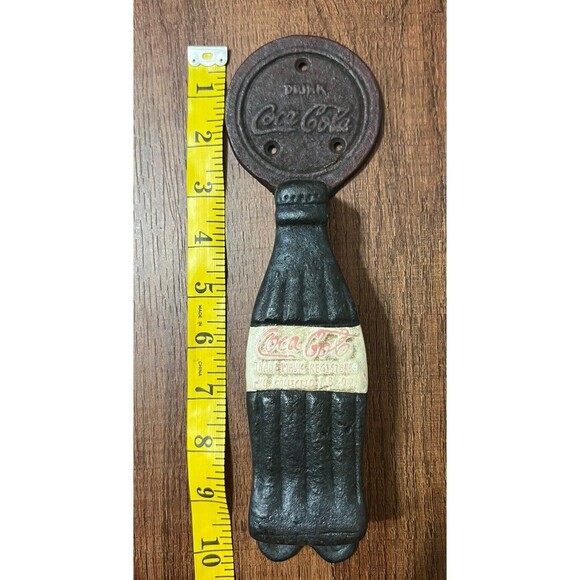 Antique Style Rustic Cast Iron Coca Cola Coke Soda Pop Door Barn Handle Pull - Picture 9 of 10